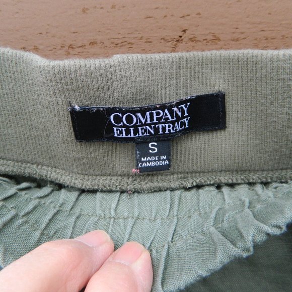 COPY - Ellen Tracy Company Linen Skirt Skort Medium Elastic Waist Drawstring Po… - Picture 4 of 4